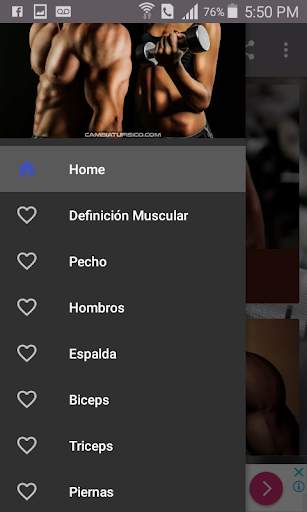 Rutinas de Gimnasio. Fitness screenshot 1