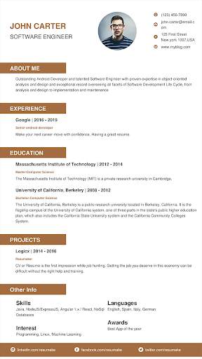 Resumaker - Resume builder app free CV maker jobs screenshot 3