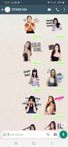 Stiker WA Model Cewek Cantik Indo WAStickerApps screenshot 5