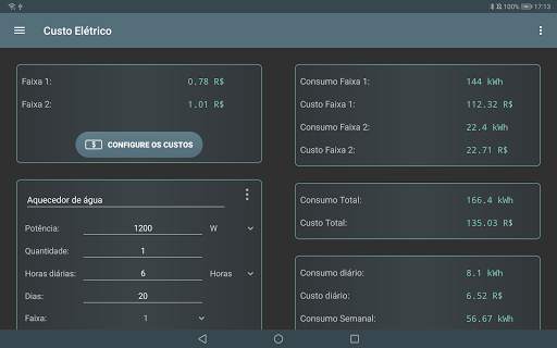 Custo Elétrico screenshot 7