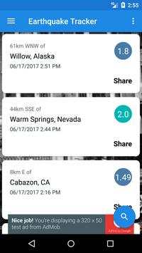 Earthquake Tracker screenshot 2
