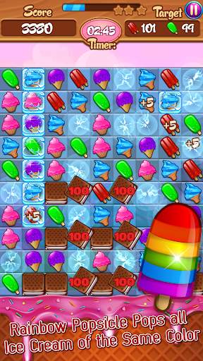 Ice Cream Frozen Mania: Free Match 3 Games Offline screenshot 1