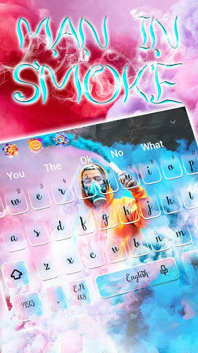 Colorful Smoke Keyboard Themes screenshot 1