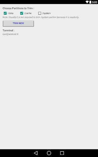 Trimmer (fstrim) screenshot 2