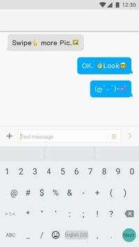 White Theme Android Keyboard скриншот 3