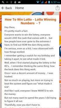 How To Play Lotto - Win The Lottery screenshot 1
