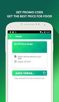 Uber Eats Promo Code - Food Delivery screenshot 3