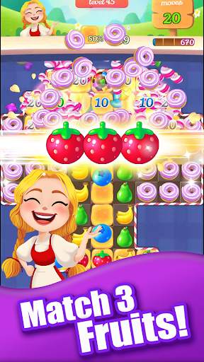 New Sweet Fruit Punch: #1 Free Puzzle Match 3 Game screenshot 1