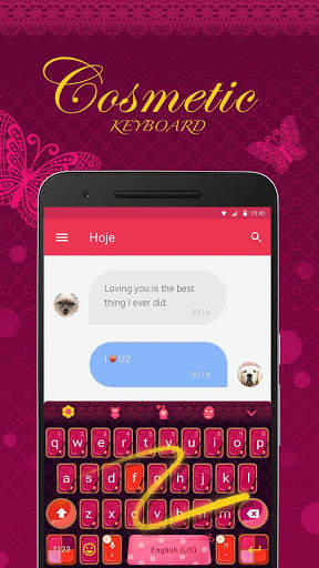Cosmetic Girl Keyboard Theme screenshot 4