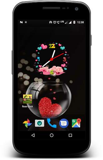 Rose clock live wallpaper screenshot 7