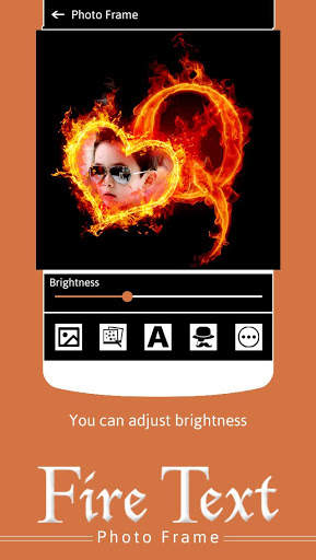 Fire Text Photo Frame screenshot 5