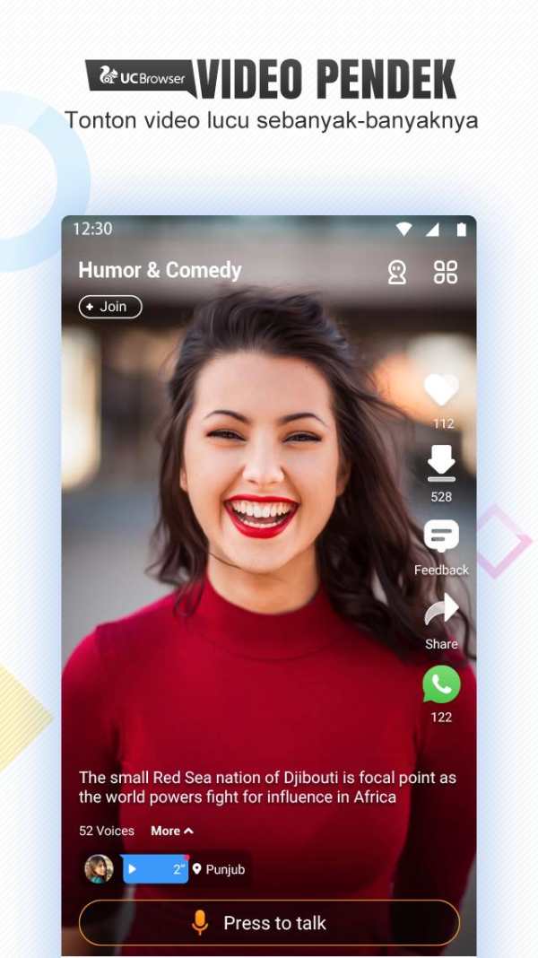 UC Status—App Baru UC, Video Lucu&Download Gratis screenshot 1