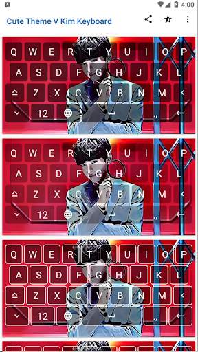 Cute Theme V KimTaeh Keyboard screenshot 2