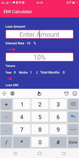 EMI Calculator screenshot 1