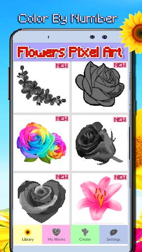 Flowers Coloring Book By Pixel 1 تصوير الشاشة