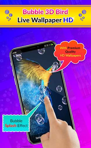 Bubble 3D Bird Live Wallpaper скриншот 1