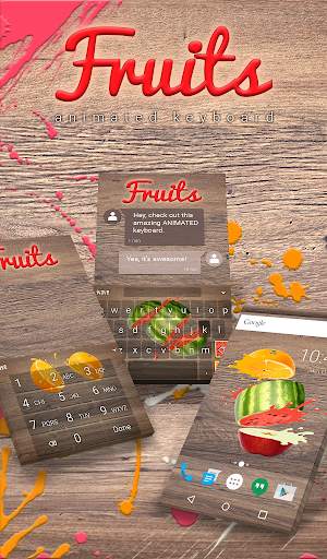 Fruits Animated Keyboard screenshot 1