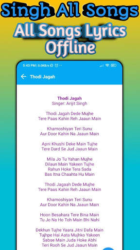 Singh Songs - All Lyrics,Video,Ringtone, Karaoke screenshot 3