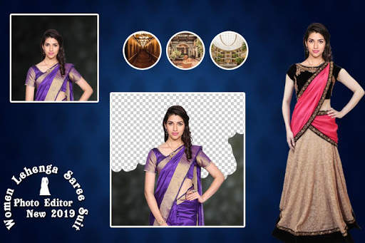 Women Lehenga photo Suit editor screenshot 2