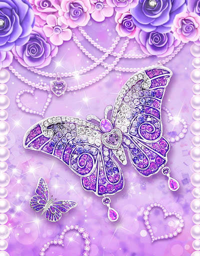 Purple Diamond Butterfly Live Wallpaper screenshot 4