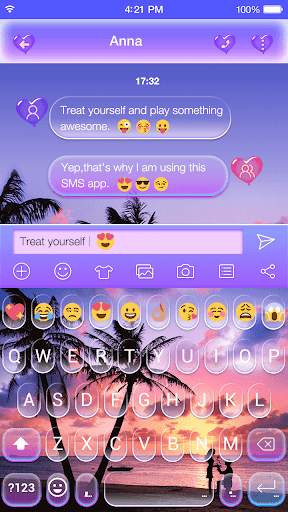Color Beach Emoji Keyboard स्क्रीनशॉट 3