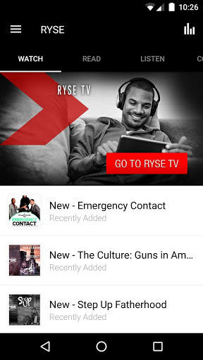 RYSE App screenshot 1