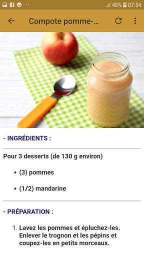 Recettes Pour Bébé Offline screenshot 3