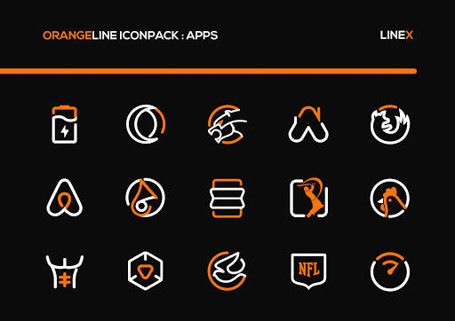 OrangeLine IconPack : LineX screenshot 5