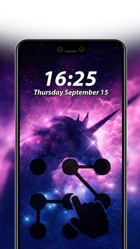 Unicorn Pattern Lock Screen 🔒 screenshot 2