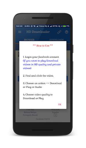 HD Video Downloader For Facebook screenshot 1