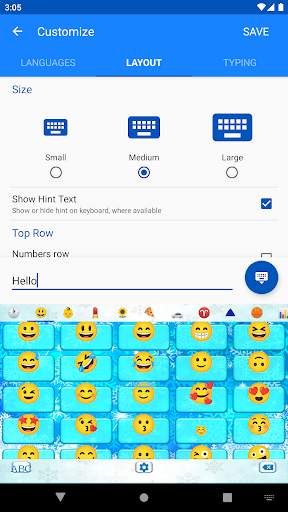 Winter Snowflake Keyboard screenshot 2