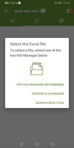 Bulk sms sender mini ( Excel, Text, Contact ) स्क्रीनशॉट 3