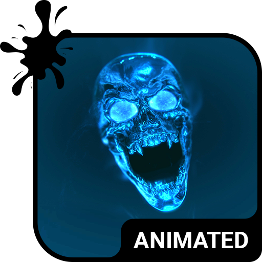 Flame Skull Animated Keyboard   Live Wallpaper icon