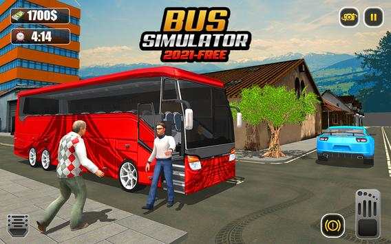 Big City Bus Passenger Transporter: Coach Bus Game screenshot 1
