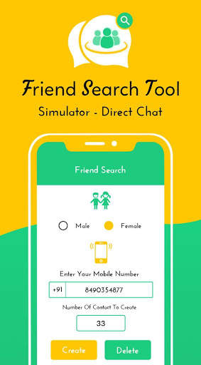 Friend Search Tool Simulator Direct Chat screenshot 2