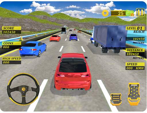 High Speed Traffic Car Driving Road Race Simulator screenshot 11