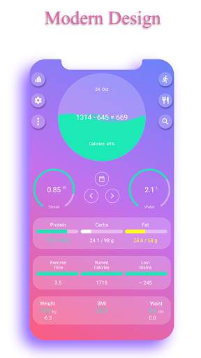 Calorie Counter - EasyFit free screenshot 1