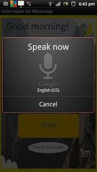Voice input screenshot 1