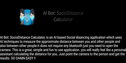 AI Bot: A Social Distancing Calculator screenshot 3
