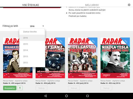 Revija RADAR स्क्रीनशॉट 19