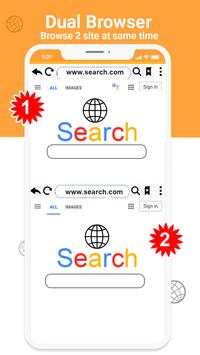 Dual Browser: Multiple Screen Private Browser screenshot 2