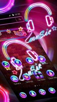 Neon Music Light Headset Theme screenshot 4