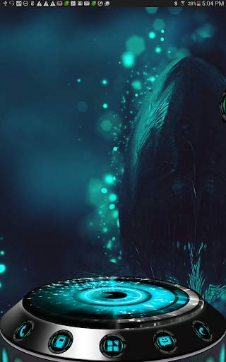 Alien Cyan Next Launcher theme screenshot 5