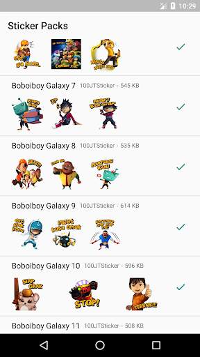 Sticker BoBoiBoy Galaxy WAStickerApps screenshot 3