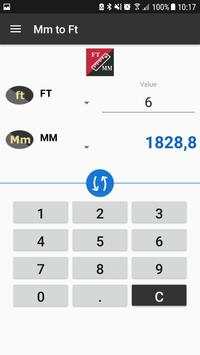 Feet to Millimeters - mm to ft converter 2 تصوير الشاشة