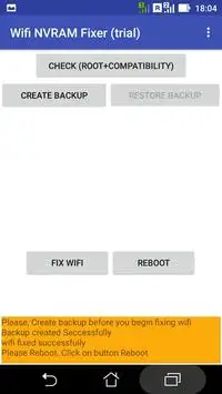 WIFI NVRAM FIXER [ROOT] screenshot 3