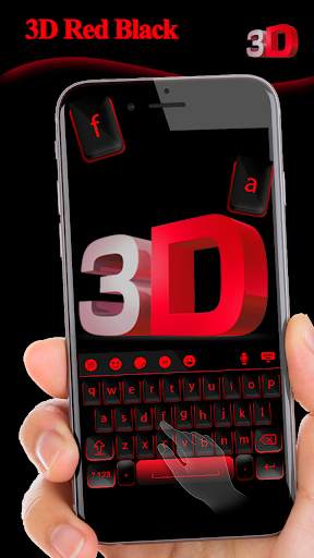 3D Red Black Keyboard Theme screenshot 4