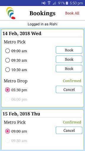 Traveller Shuttle App screenshot 3