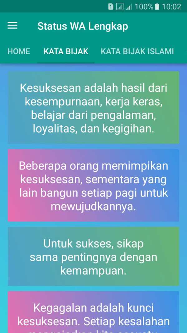 Status WA Lengkap - Keren dan Lucu screenshot 2