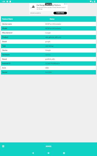 Device Info Hardware & Software config for Android screenshot 19